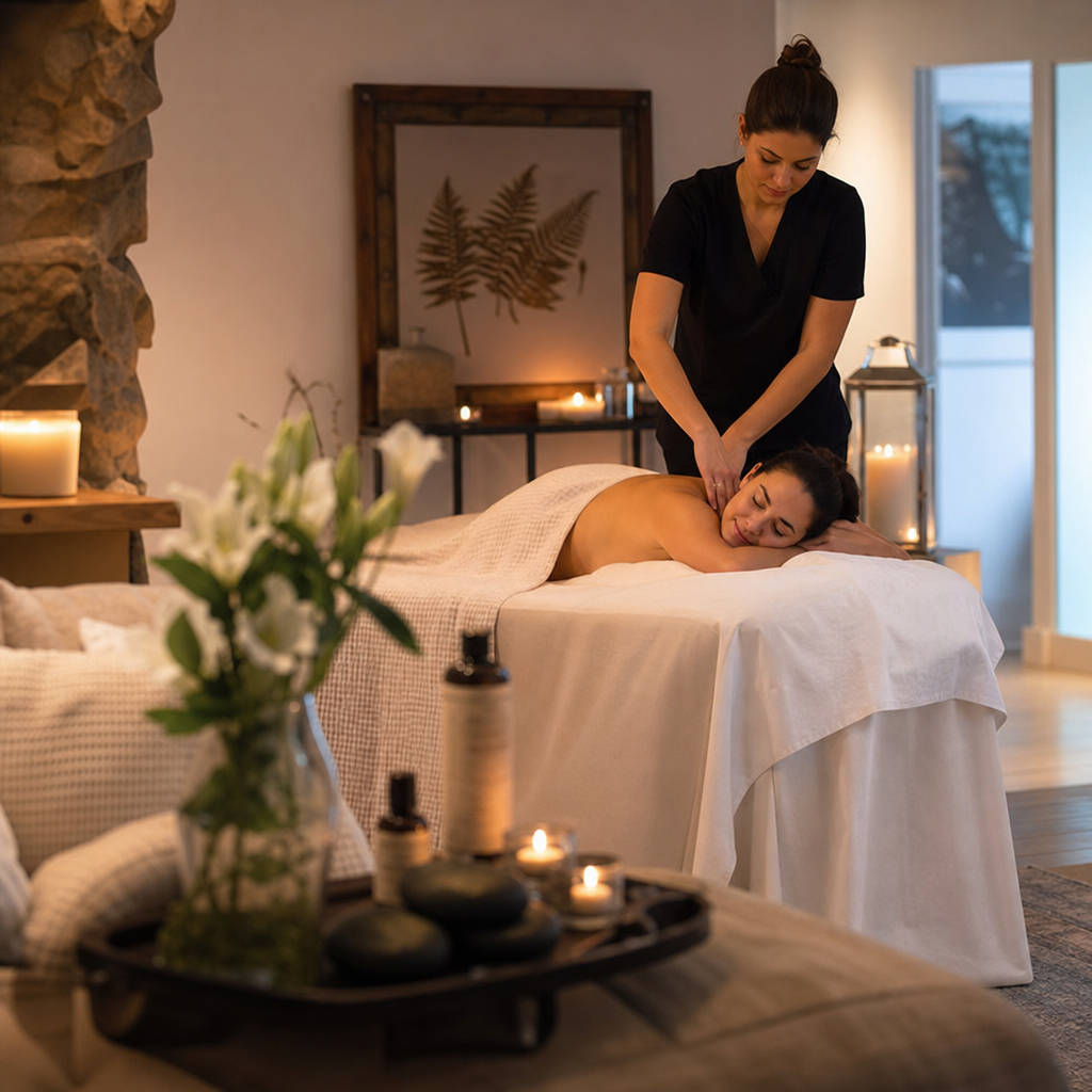 Premium home spa service experience